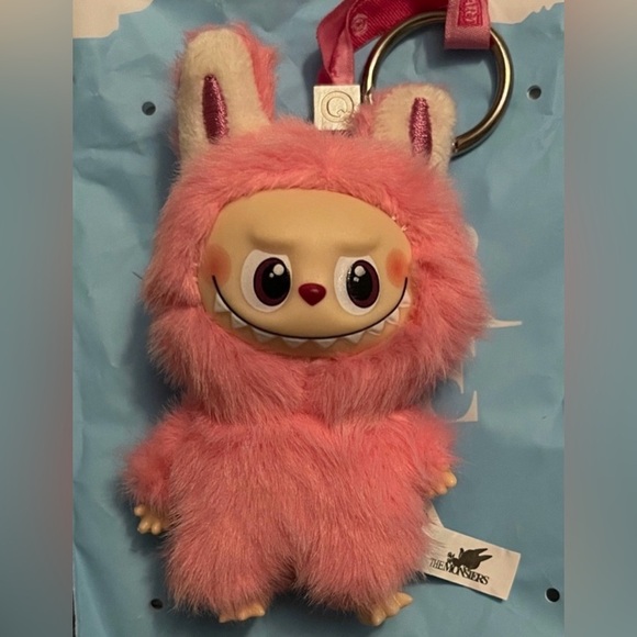 Labubu Pink Letter Q by PopMart Pin For Love - Picture 2 of 3